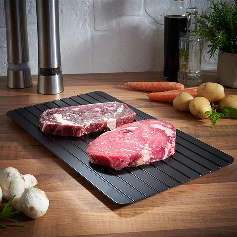 Defrost Tray Plate Thaw Frozen Food Meat Fish Fast Defrosting Meat Tray Rapid Safety Home Kitchen Gadget Tool Defrost Tray Plate Thaw Frozen Food Meat Fish Fast Defrosting Meat Tray Rapid Safety Home Kitchen Gadget Tool