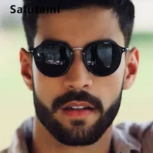 Мужские солнцезащитные очки с круглыми заклепками, роскошные брендовые маленькие черные солнцезащитные очки с оправой, женские винтажные сексуальные очки из сплава в стиле ретро