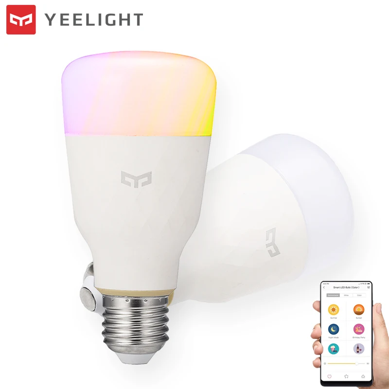 

XIAOMI YEELIGHT YLDP06YL 10W RGBW E27 WiFi Control Smart Light Bulb Vast Color Options Smart House