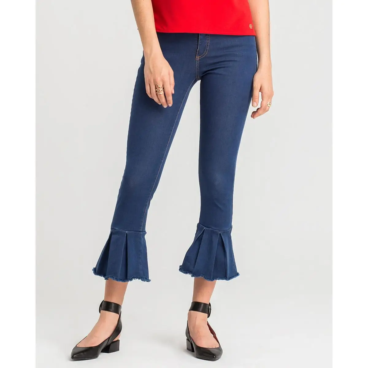 CUPLE WOMAN TEXTILE TROUSERS PANT. Ковбойский маховик ковбой темно синий |Куртки| |