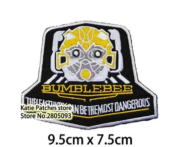 

Bumblebee the Robot Clothing Iron On Patch Of Stickers, DC Movie Super Hero Children DIY Clothing Fabric Accessories