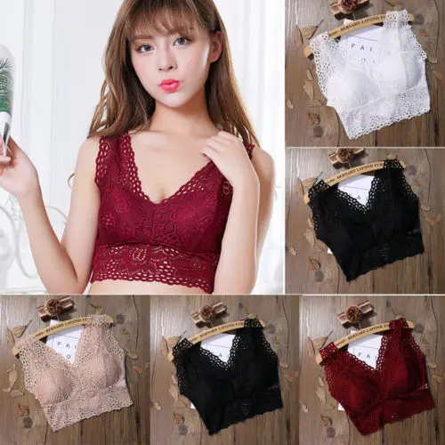 

HIRIGIN Newest Women Solid Bralette Bustier Lace Crop Tops Tank Bra Vest Seamless underwear Suit