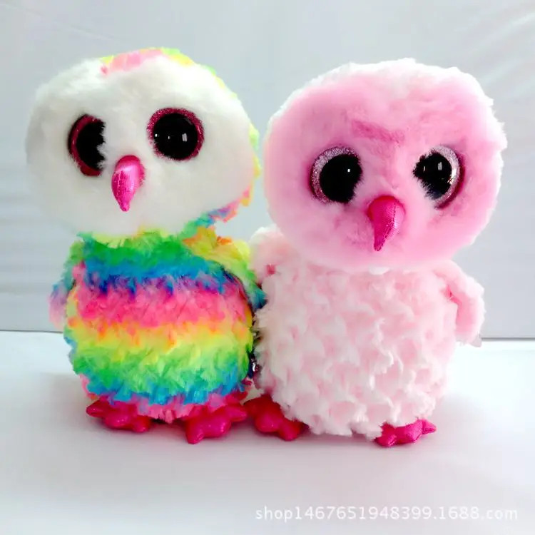 

15cmNew plush doll toy foreign trade big eyes cute dog cat color rabbit bat