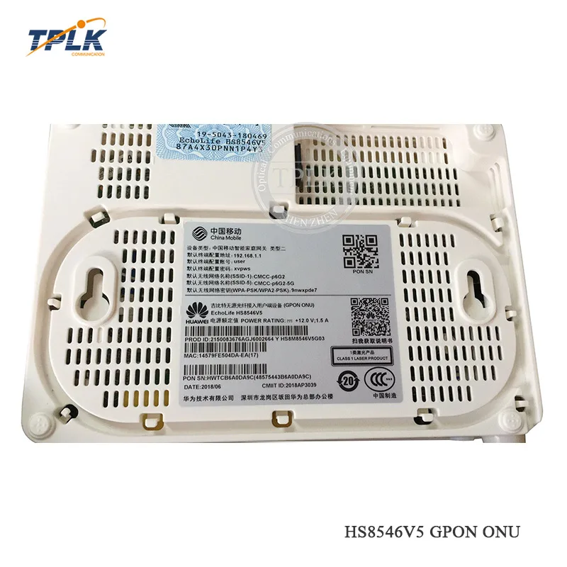 10 шт. Hua wei GPON ONU ONT HS8546V5 2 4G & 5G двухдиапазонный WiFi с 4GE + 2USB 1Tel WIFI портом для FTTH Network