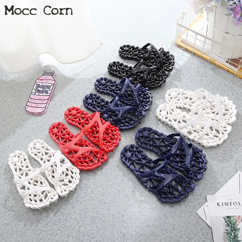 2018 Home Non slip Bathroom Shower Slippers Women Couples Indoor Flip