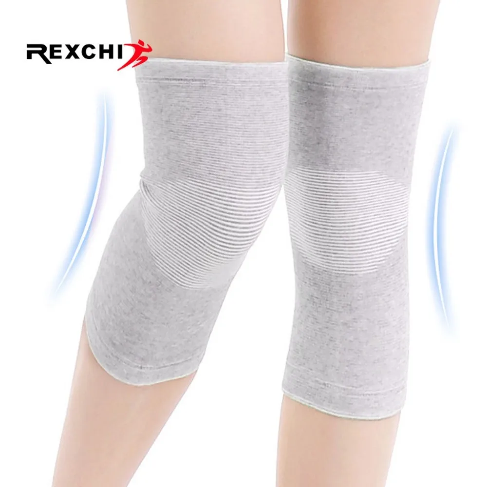 REXCHI 1 زوج الدافئة الركبة منصات الخيزران الفحم واقية للنساء عجائز نيباد دعم الرياضة سلامة تشغيل كرة السلة