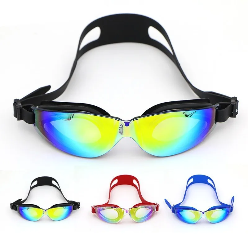 

New Style Sport Swim Goggles Men Women Large Anti Fog Anti UV Waterproof Mirrored Silicone Swimming Eyewear Glasses