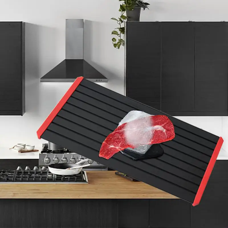 6mm Aluminum Alloy Fast Defrosting Tray Thaw Frozen Food Meat Fruit Quick Defrosting Plate Board Defrost Kitchen Gadget Tool 6mm Aluminum Alloy Fast Defrosting Tray Thaw Frozen Food Meat Fruit Quick Defrosting Plate Board Defrost Kitchen Gadget Tool