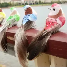 12 шт. моделирование перо птица цвет украшения сада ремесло птица