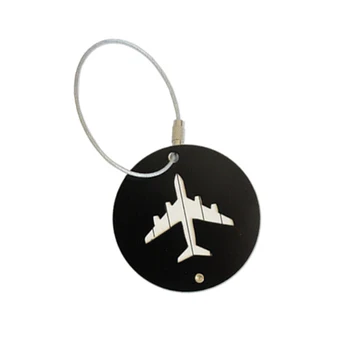 

New Luggage Tag Travel Accessories Aircraft Round Shape Portable Secure Travel Suitcase Label Best Love