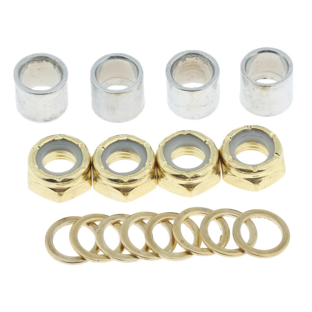 Perfeclan Skateboard Longbaord Bearing Spacers Washers Nuts Speed Rings Set | Спорт и развлечения