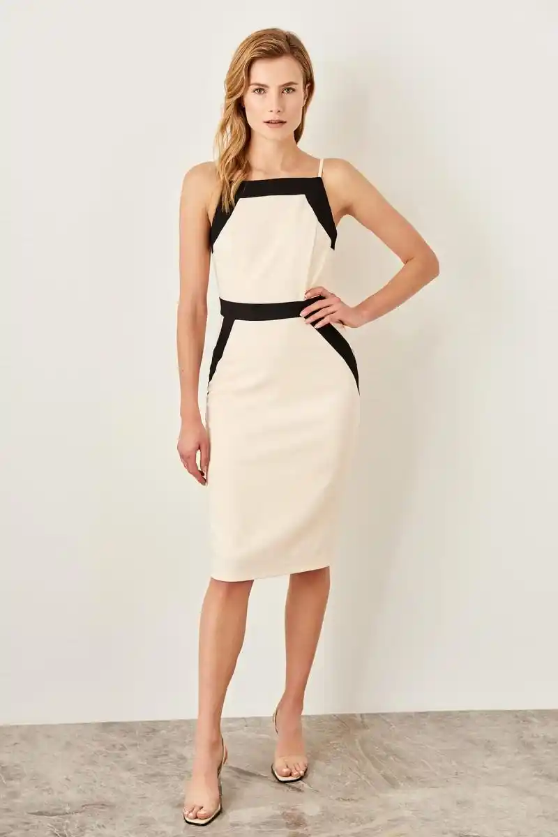 colour block bodycon dress