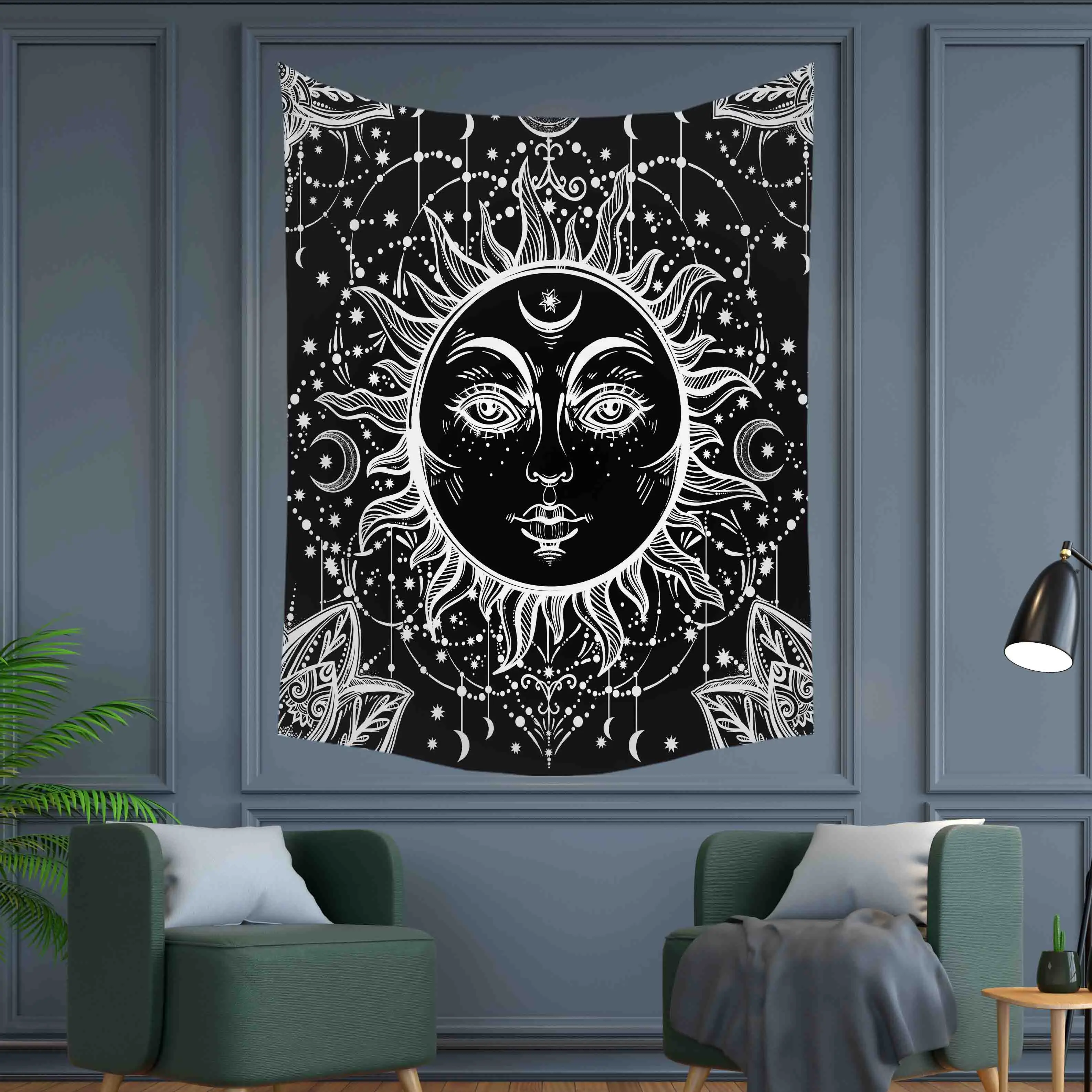 

Mandala Greek Mythological Patterns Tapestry Macrame Wall Hanging Boho Decor Hippie Fabric Wall Curtain Decor Witchcraft Boheme