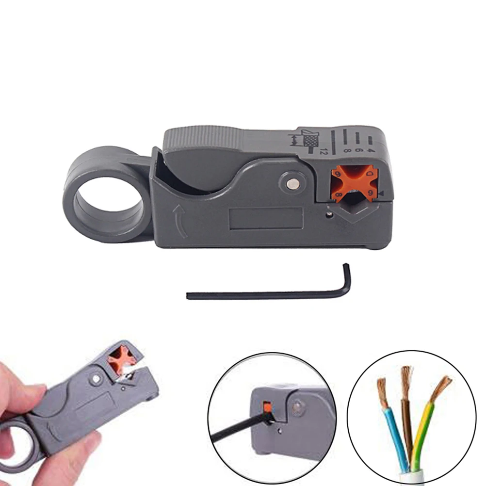 

R138 Double Blades Stripped Wire Automatic Mini Portable Stripping Plier Cable Stripper Guitar Hexagon Wrench Tools Nippers