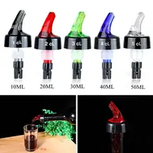 2 xportable 10-50 ml tiro rápido medida espírito medição pourer bebidas cocktail vinho dispensador barra de casa ferramentas garrafa bico rolha