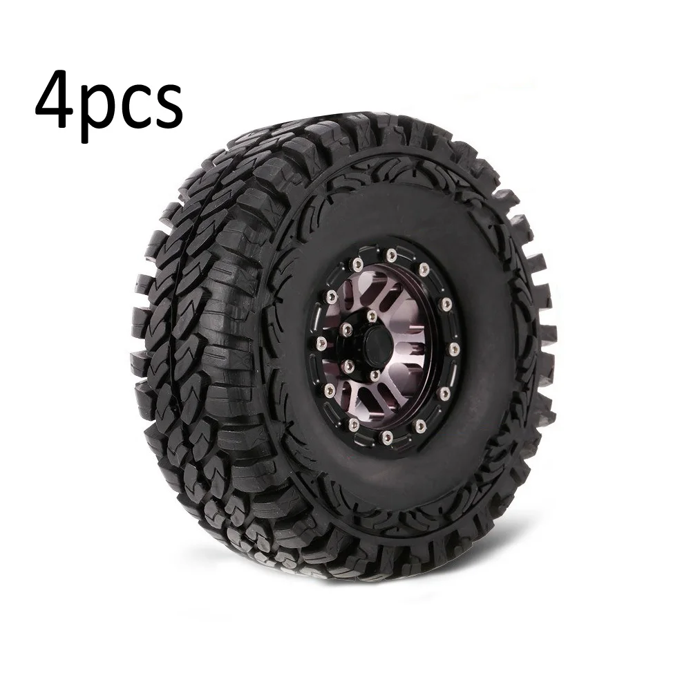 

4pcs 1/10 1.9" Alloy Wheel Rims Lock Tyres Rock Crawler Tyres Professional