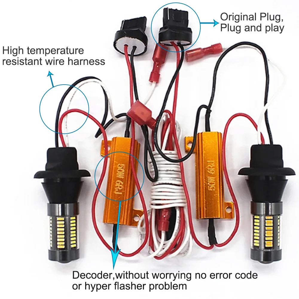 

2x LED ba15d 12V Stop Signal Light LED BA15S High quality 6000K Brightness Brake Lights 1156 Reverse Lamp 1157 Car Tail Bulb