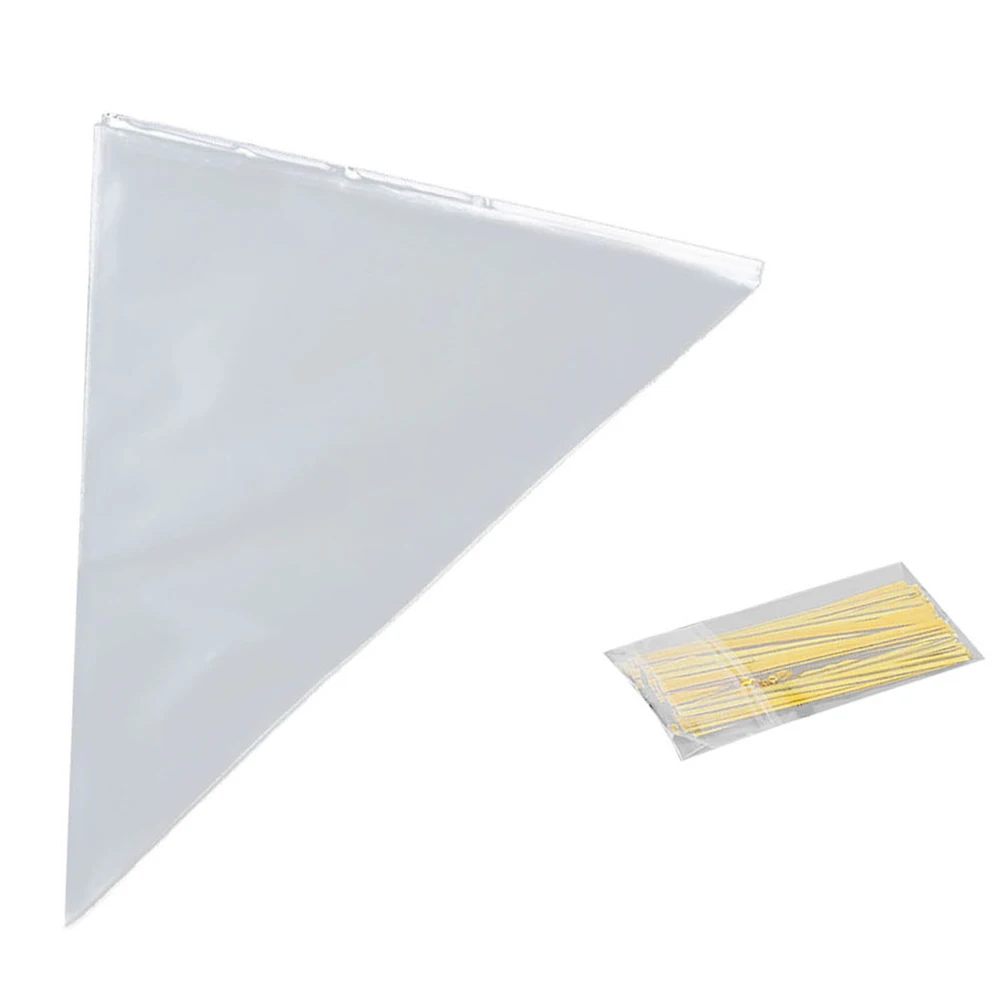 200 Pcs Bags Opp Plastic Transpa Triangle Treat 200 Pcs Bags Opp Plastic Transpa Triangle Treat