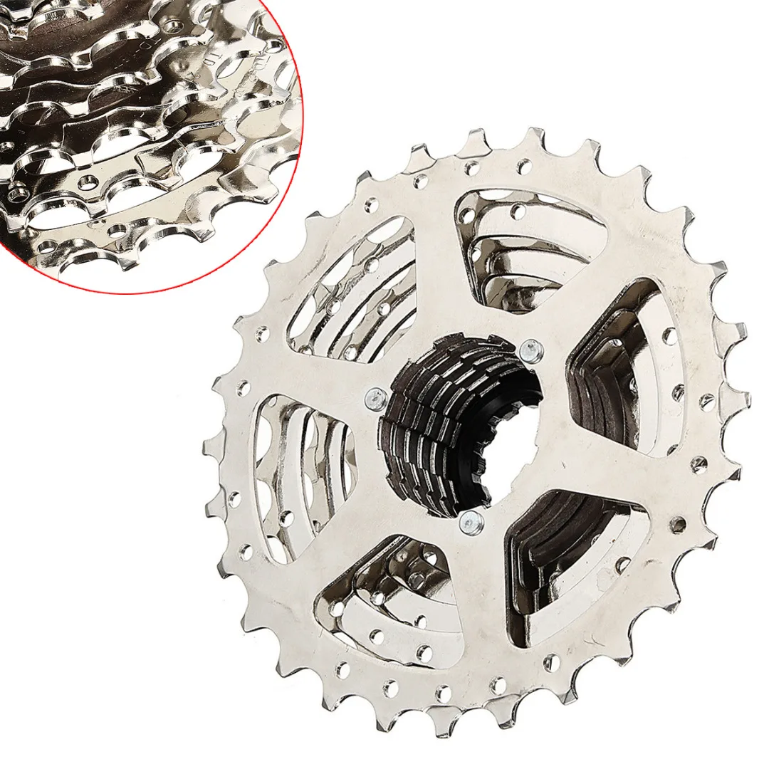 الدراجة كاسيت 7 سرعة كاسيت Freewheel الترس 12-28 T الهجين شورت مخصص لركوب الدراجات الهوائيّة الجبلية الخلفية دراجة أجزاء الاكسسوارات الفضة