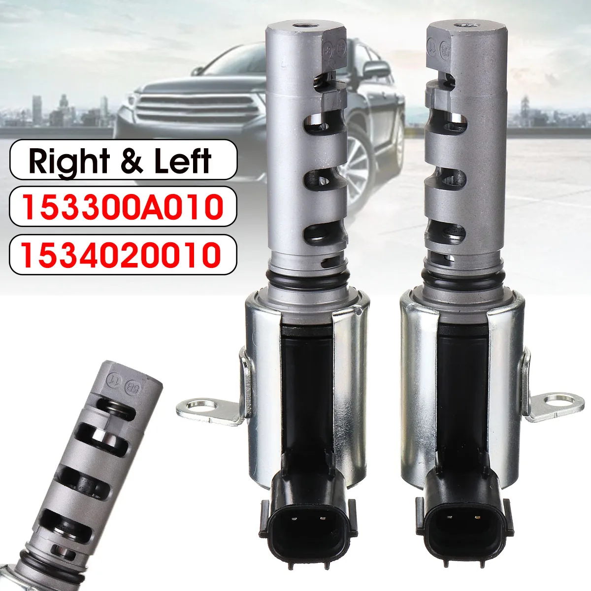 

1 Pair Left Right Timing Solenoid Valve VVT For Toyota V6 For Lexus ES330 RX300 RX330 Highlander Sienna Solara Camry Avalon