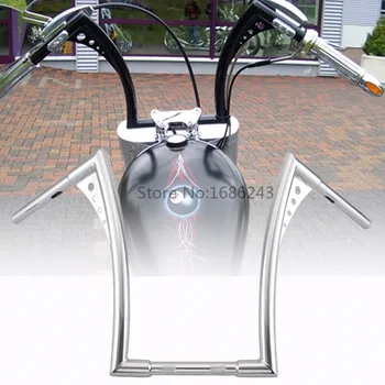 

Motorcycle Chrome APE Hanger Handlebars 17" Rise Drag Fat Bar 32.8" Wide Fits For Harley Softail FLST FXST Sportster XL Touring
