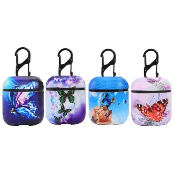 

For Airpods Case Wireless Bluetooth Earphone Cute Mini Protective Artificial Leather Ultra-thin With Hanging Fastener Anti-dust