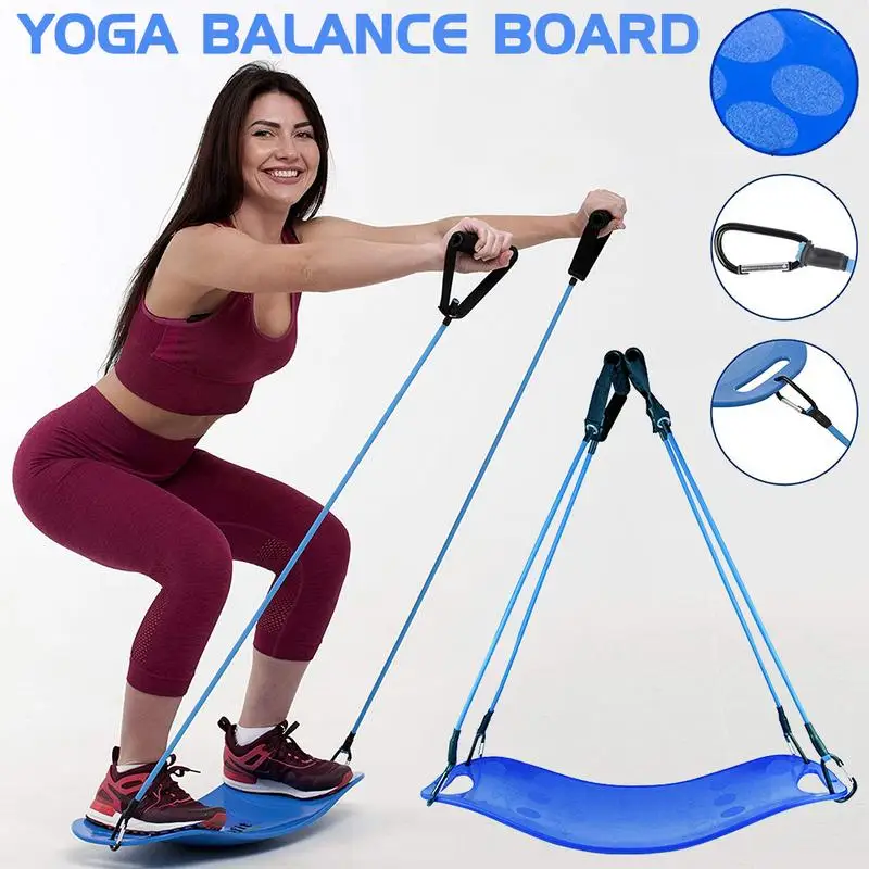 

Twisting Fitness Balance Board with Pull Rope Simple Core Workout for Abdominal Muscles and Legs Balance Fitness Yoga Board