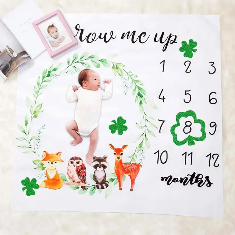 

Receiving Blankets Newborn Baby Cartoon Print Soft Photo Baby Photo Blankets Newborn Photoshoot Backdrop Accessories Photograph
