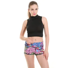 Европейский стиль женские шорты принт женские спортивные шорты сексуальные шорты для йоги женские фитнес женские леггинсы Yg009