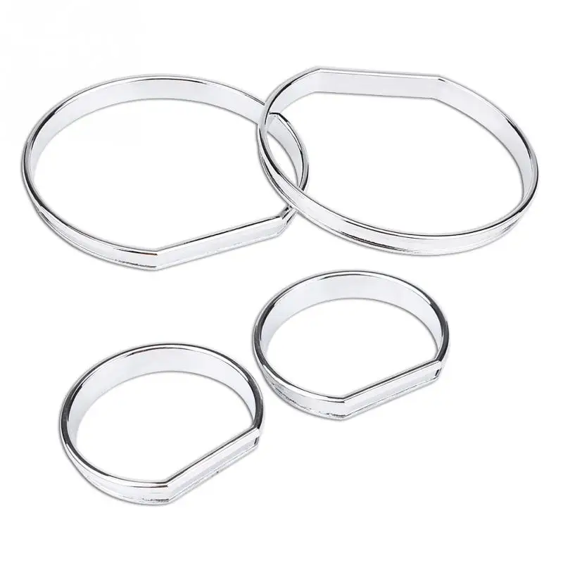 4pcs Car Front Dashboard Speedometer Gauge Decoration Frame Chrome Gauge Dash Dial Rings Trim for BMW E46 Auto Replacement Parts 4pcs Car Front Dashboard Speedometer Gauge Decoration Frame Chrome Gauge Dash Dial Rings Trim for BMW E46 Auto Replacement Parts