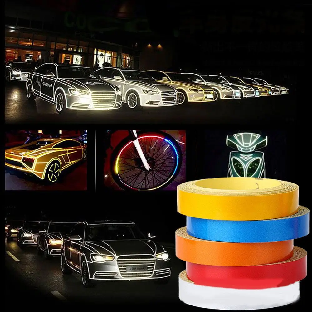 

Reflective Tape Car Funny Decal DIY Light Luminous Warning Safety Glow Dark Night Tapes Sticker