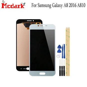 

LCD Screen OLED For Samsung Galaxy A8 2016 A810 A810F A810M 5.7 Inch Replacement Accessories LCD Display+Touch Screen