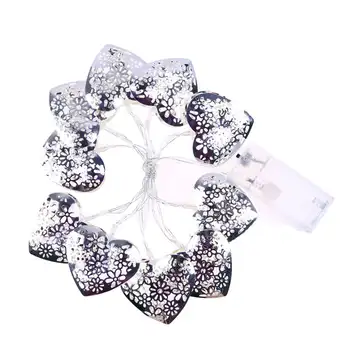

1.1M 10Led Beautiful Hollow Heart Shape Fairy Lights 5M Battery Powered String Light Outdoor Wedding Luces Led Decoration