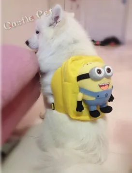 

Dog Backpack Medium Large Dog Outdoor Travel Bag Minions Pet Knapsack Bag For Samoyed Labrador Husky Golden Retriever Backpack