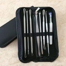 8 шт Инструменты для ухода за кожей лица чёрные точки пятно для удаления игла для удаления прыщей лица чистящий инструмент для борьбы с комедонами, прыщей, инструмент для удаления прыщей