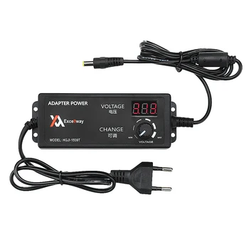 

Excellway 4-24V 2.5A 60W AC/DC Adjustable Power Adapter Supply EU Plug Speed Control Volt Display