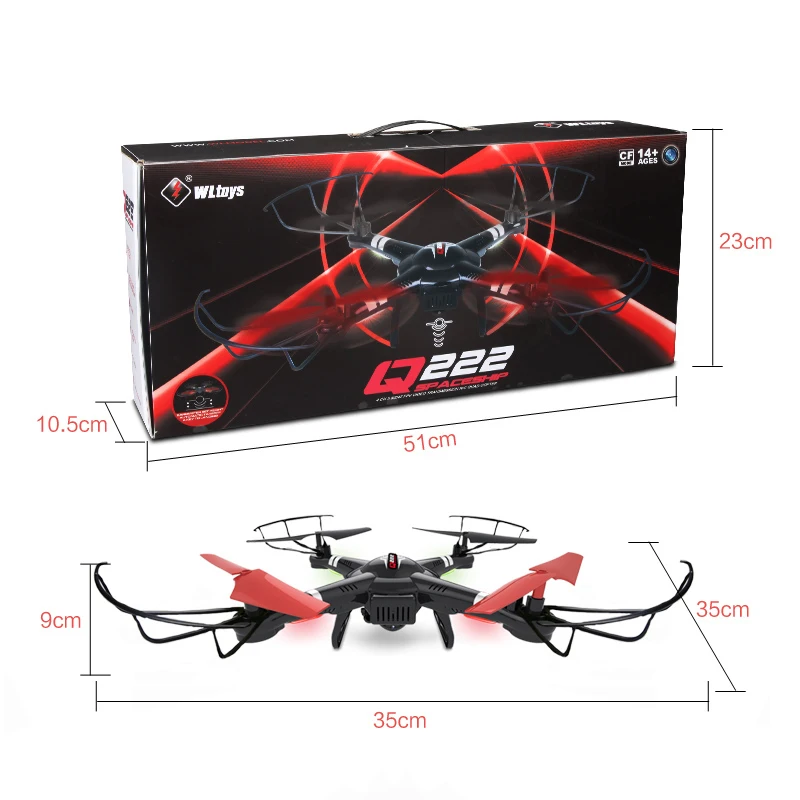 WLtoys Q222 Quadcopter Drone 4CH Q222G 5.8G FPV Digital Transmission Drones Helicopter HD Camera With LCD Screen Toy For Gifts