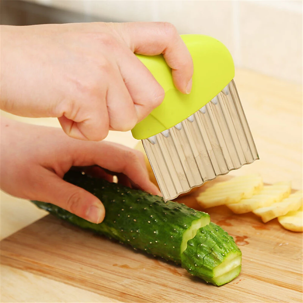 Инструмент для волнистой нарезки картофеля, нож для резки, нож для резки картофеля фри из нержавеющей стали