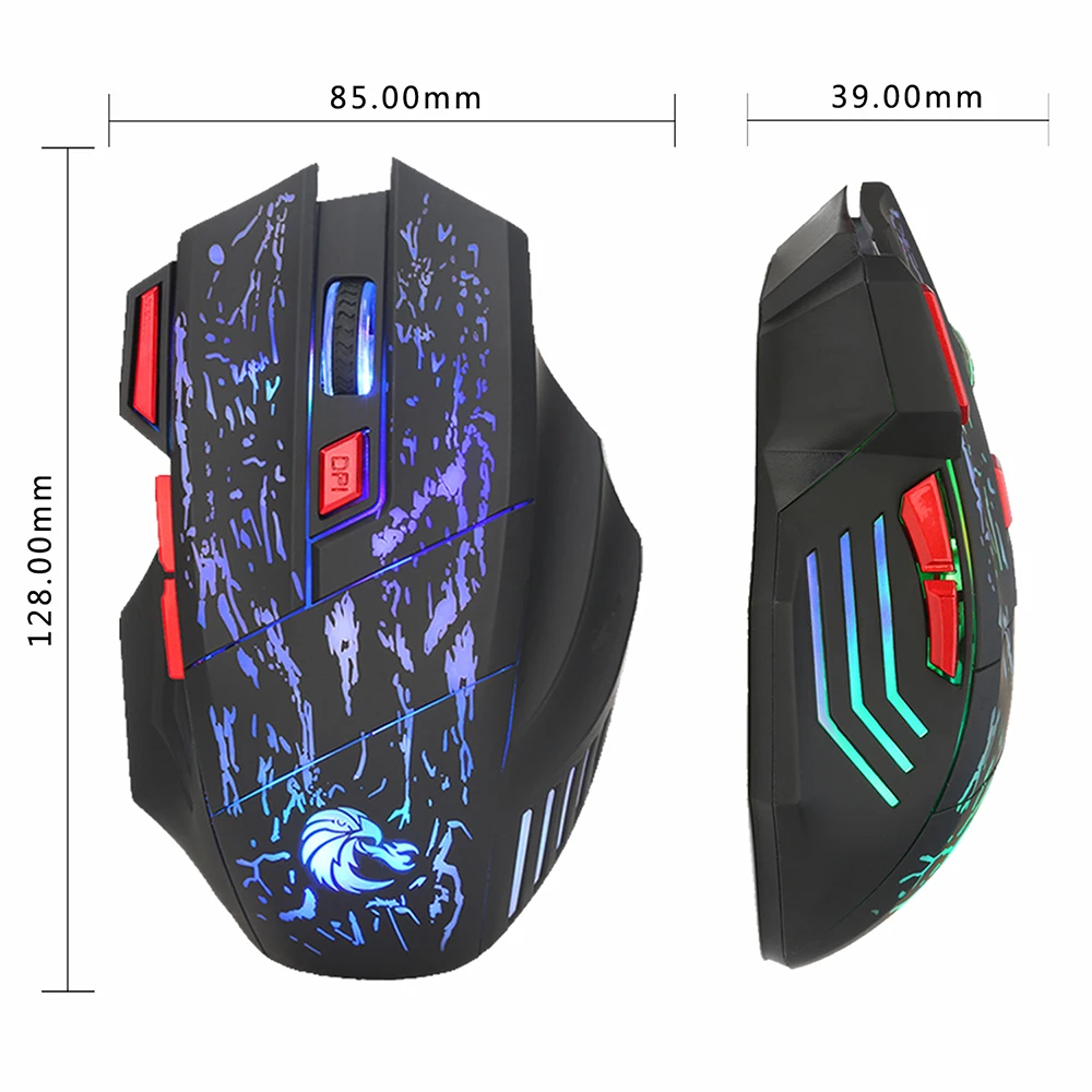 HXSJ J50 5500DPI 1 6 m Проводная игровая клавиатура светодиодный светодиодной подсветкой