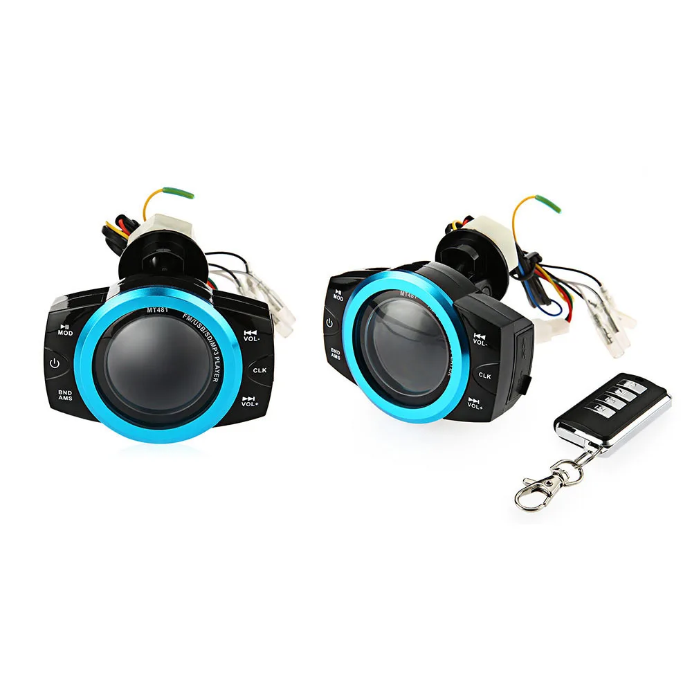 

Water Resistance Motorcycle Speaker Set Fm Radio Usb Motorbike Music Player Loudspeaker Hifi Full Range With A Menu Host