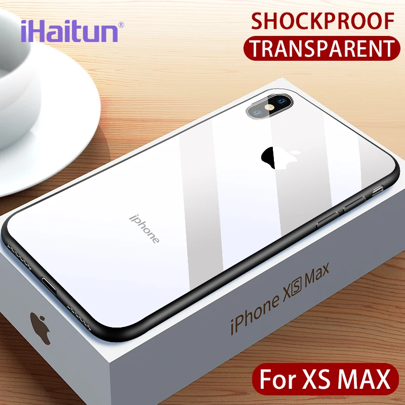 

iHaitun Luxury Shock Proof Case For iPhone XS MAX XR X Cases Ultra Thin Drop Transparent Cover For iPhone X 10 XS MAX Soft Side