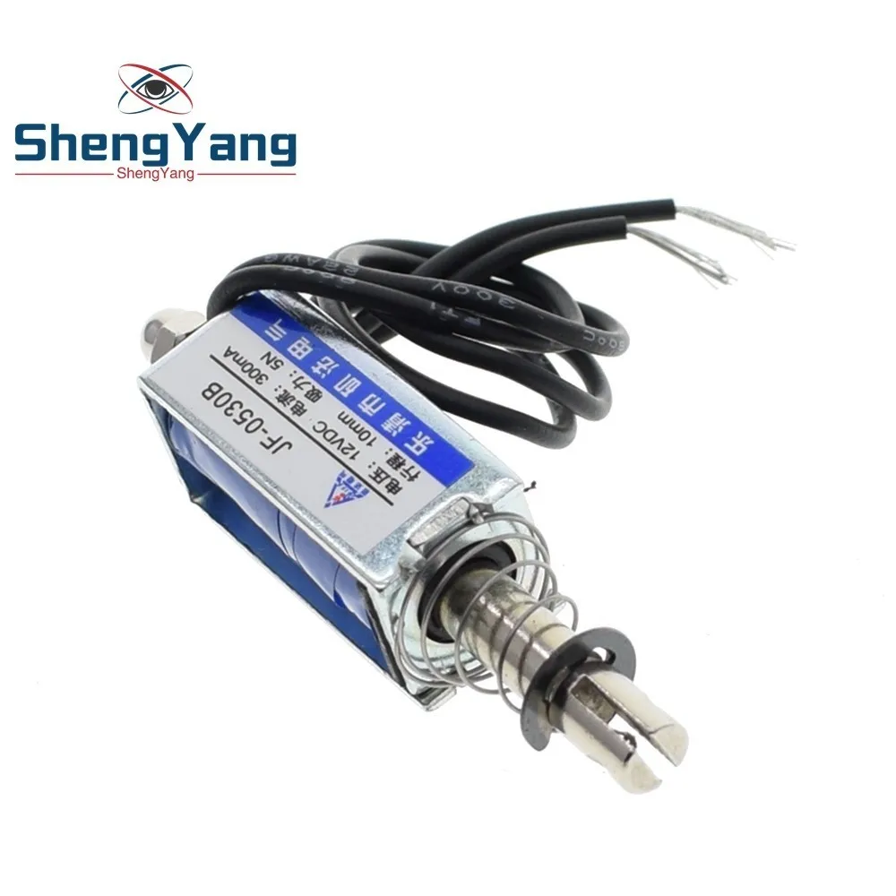 

JF-0530B DC 6V 12V 24V Push&Pull type gangbei-0530B Open Frame Electromagnet keepping Force 5N travel 10mm Linear Solenoid