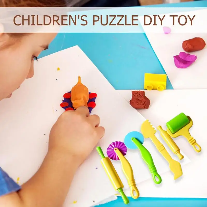 

6pcs/set Children's Game Toy DIY Colorful Mud Tool Safe Mud Cutting Set Environmental Friendly Plasticine Tool Clay Dough Tools