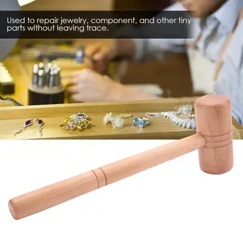 

25cm Length Wooden Hammer Jewelry Repair Making DIY Jewelers Silversmith Tool Gold Silver Platinum Jewelry Making Tools