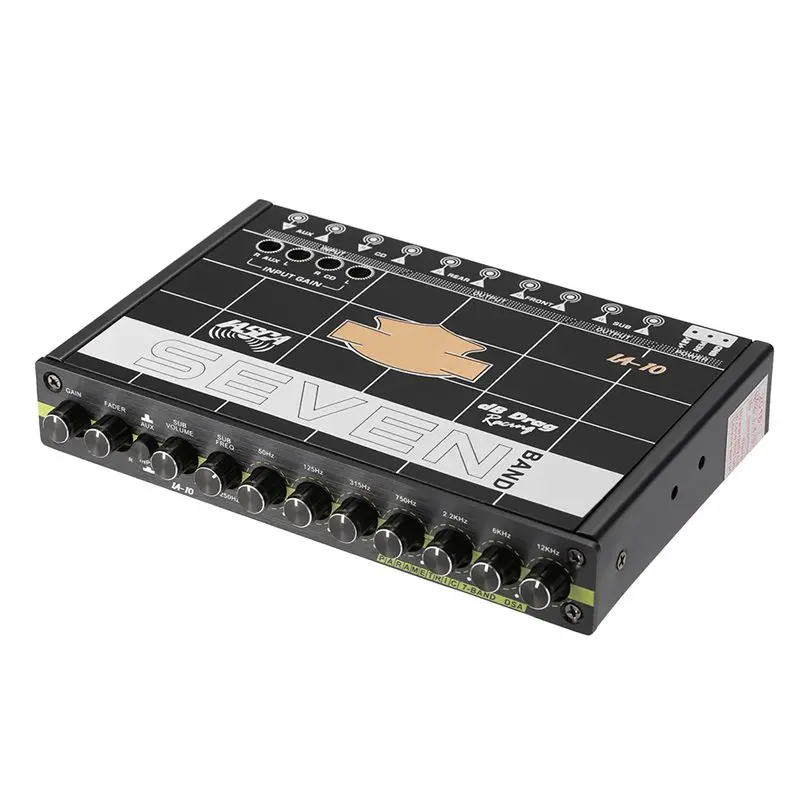  Auto Audio Geändert Graphic Equalizer Eq 7S Auto Audio Stereo Tuner W/35 Mm Aux-In & knopf Auto Zub