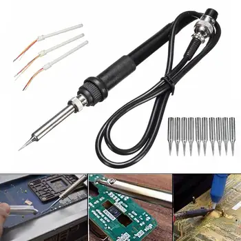 

936 Soldering Solder Iron Station 5 Pin Welding Hot Guns 50W 24V Replacement Repair Tool 10pcs Tip 3pcs Heater for 852D+ New
