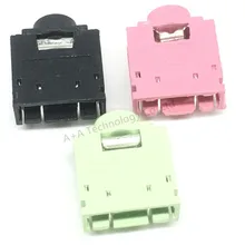 10 шт. PJ-307 PJ307 зеленый/розовый/черный 5Pin 3,5 мм стерео разъем аудио разъем PCB 3F07 гарнитура женский
