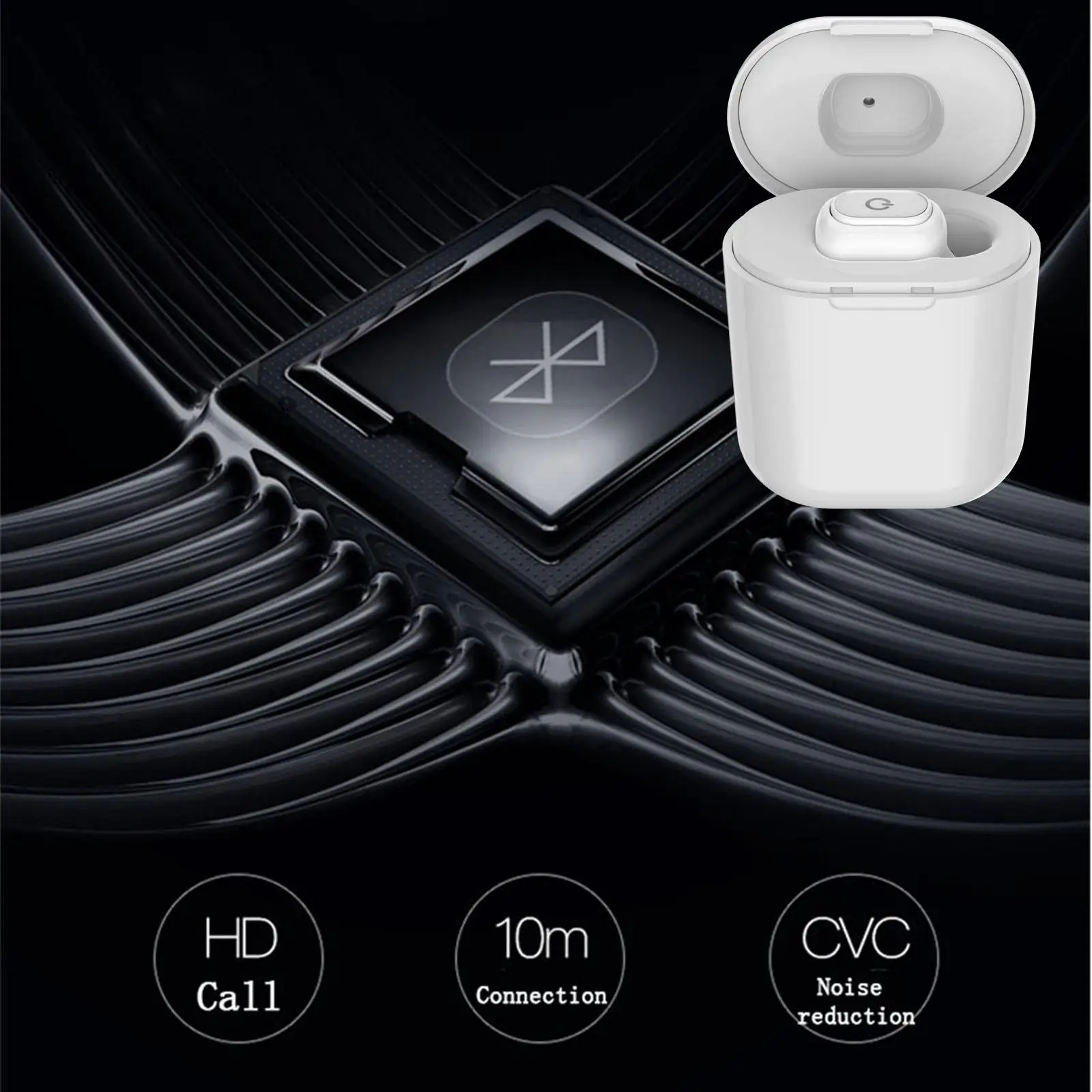 Mini Wireless Earphone Bluetooth Earbud In Ear Earpiece Handsfree Calling with Mic for Samsung S10 S10 S9 S8 iPhone XS XR X
