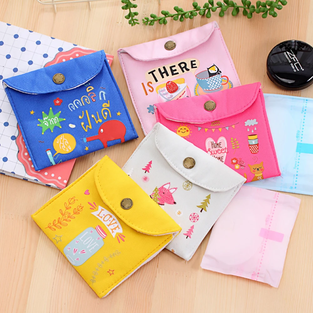 الأطفال حقيبة التخزين المال جيب فوط صحية المناديل حقيبة الحيض كأس قابل للغسل المنظم كيس التخزين حالة روز