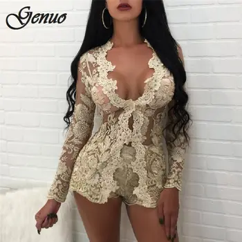 

New 2 Piece Set Women Elegant Transparent Mesh Floral Lace Women 2 Piece Set Top And Pants Sexy Crop Top With Shorts